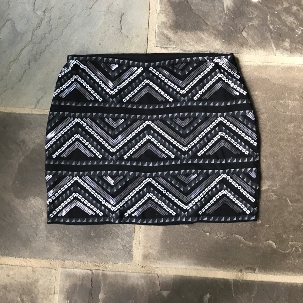 Express sequined mini skirt