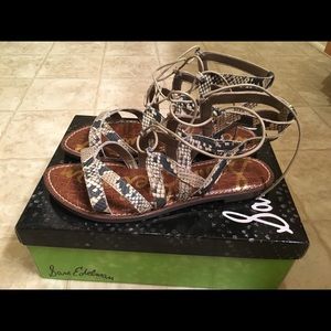 Sam Edelman "Gemma" lace up sandals. Size 10. New.