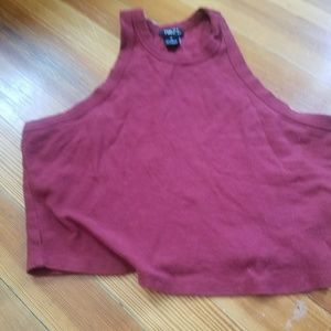 red high neck tank