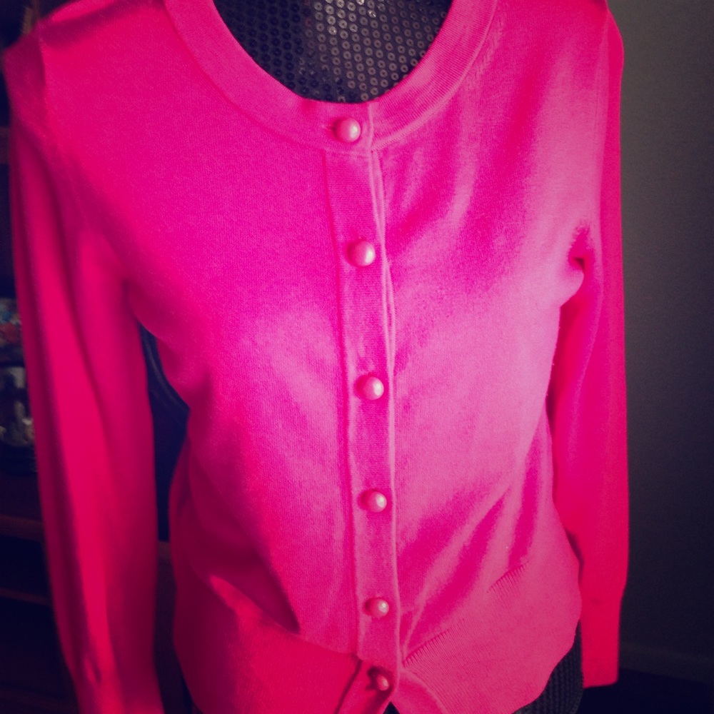 Banana Republic Raspberry Cardigan Sweater