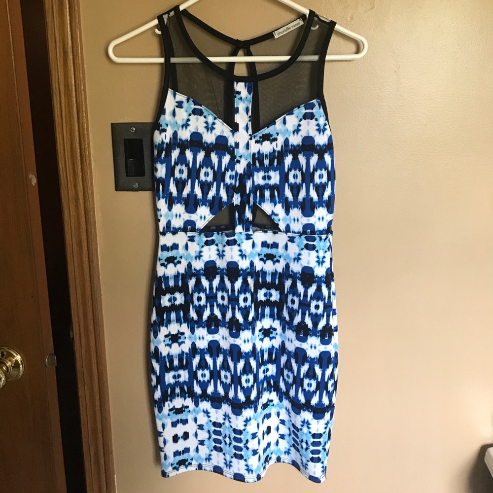 Charlotte Russe club dress tye dye with cutouts
