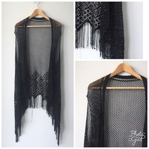 Sleeveless crochet vest