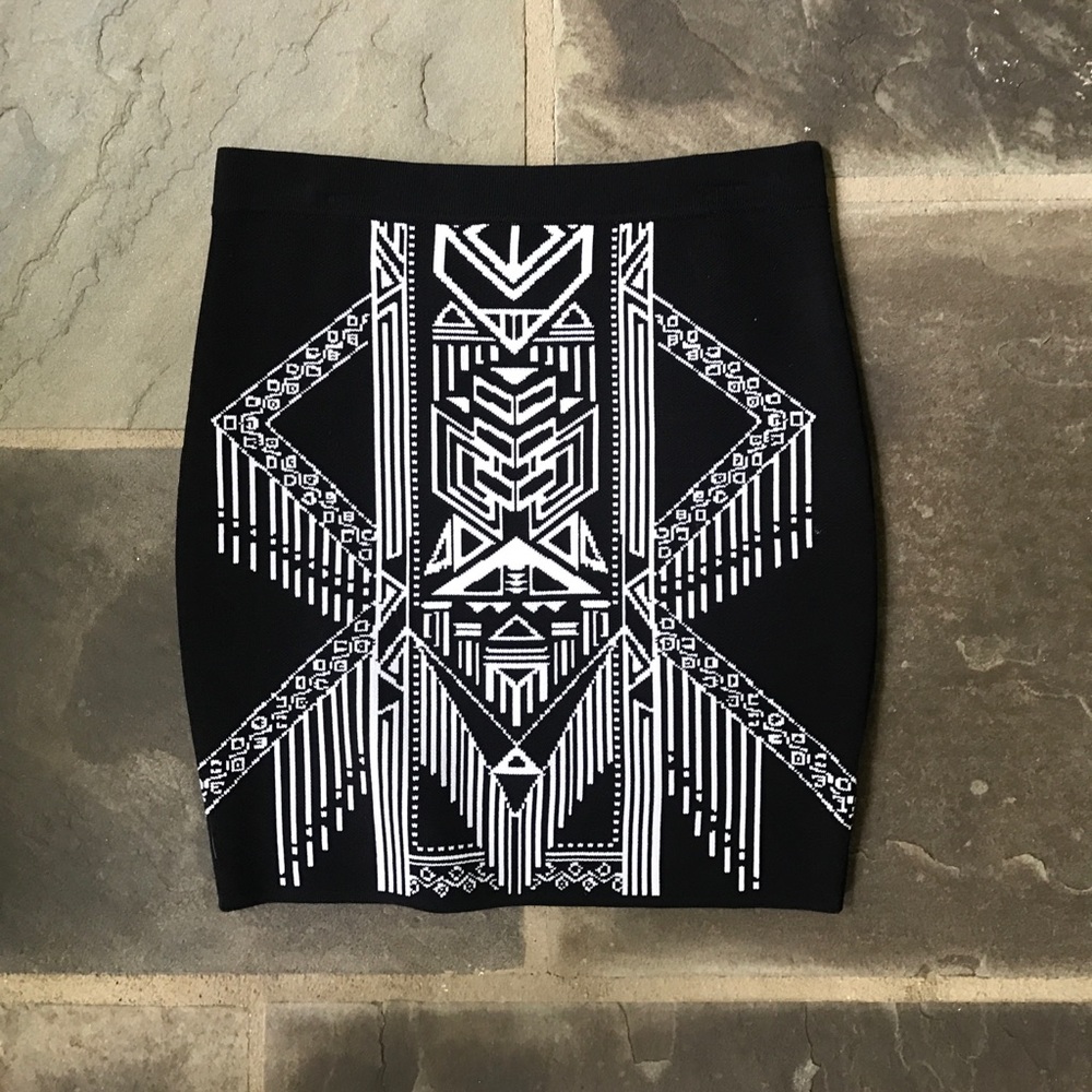 Jealous Tomato black and white mini skirt