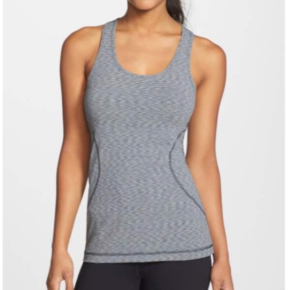 NWOT Zella Stripe Racer Racerback Tank Top S
