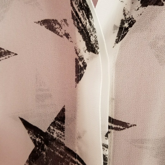 New! Lane Bryant Sheet Top White with Black Stars - Picture 3 of 8