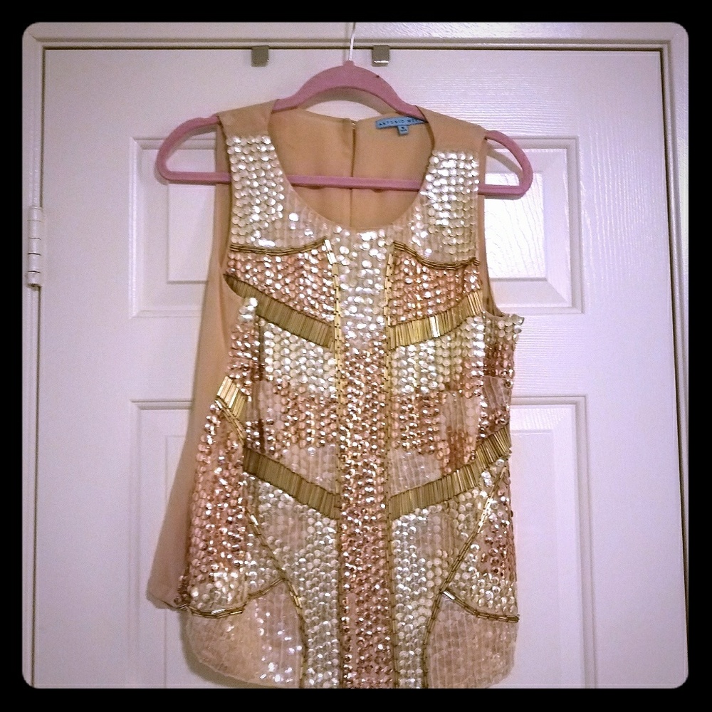 Designer Antiono Melani Sequins top