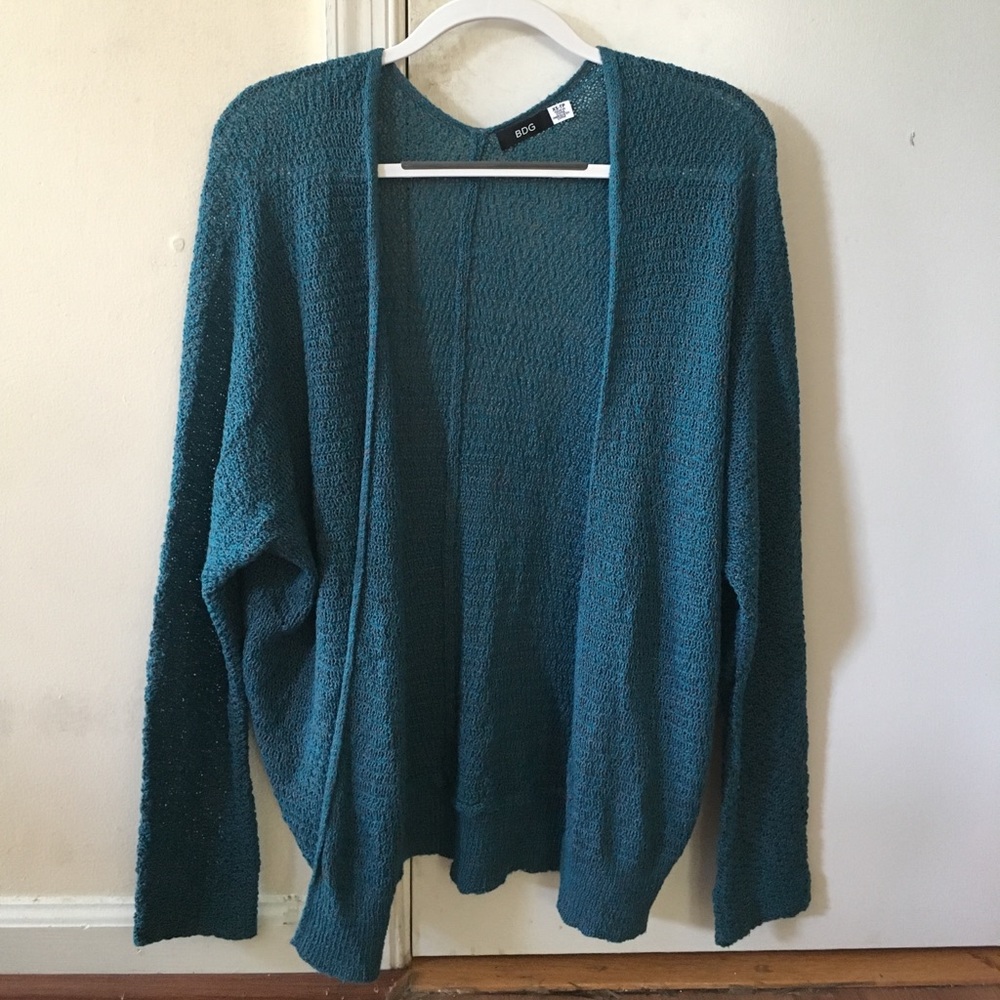 BDG loose knit teal cardigan