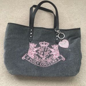 Juicy Couture grey velour purse