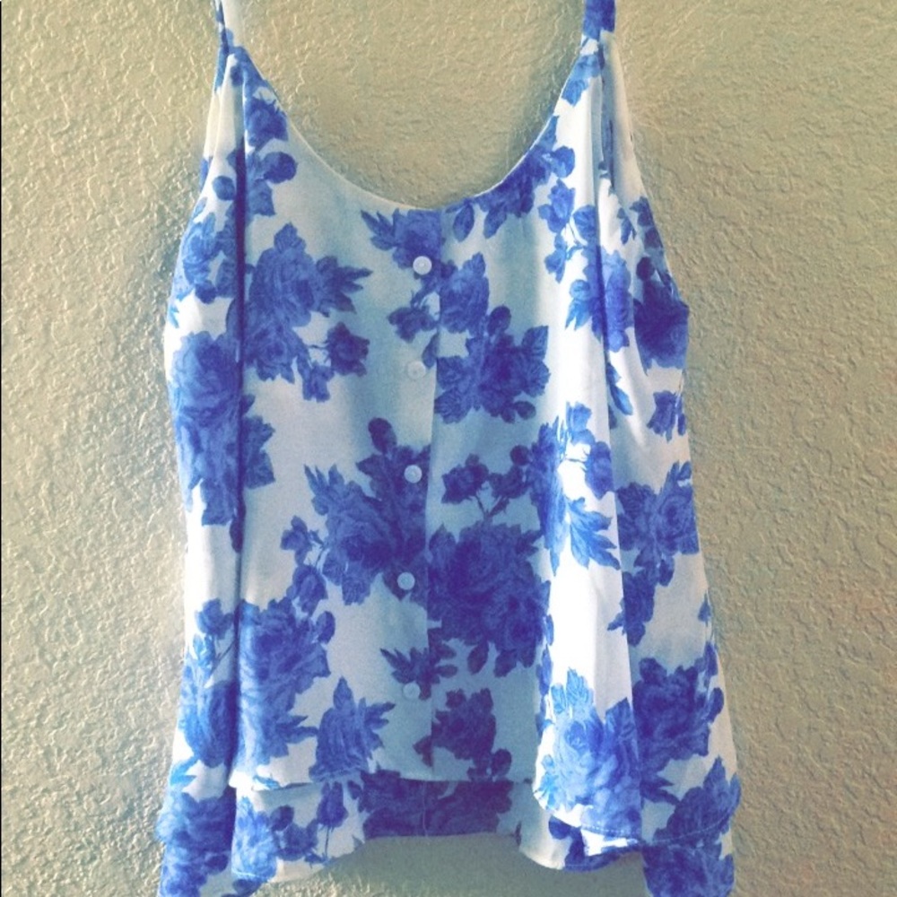 Floral tank top blouse