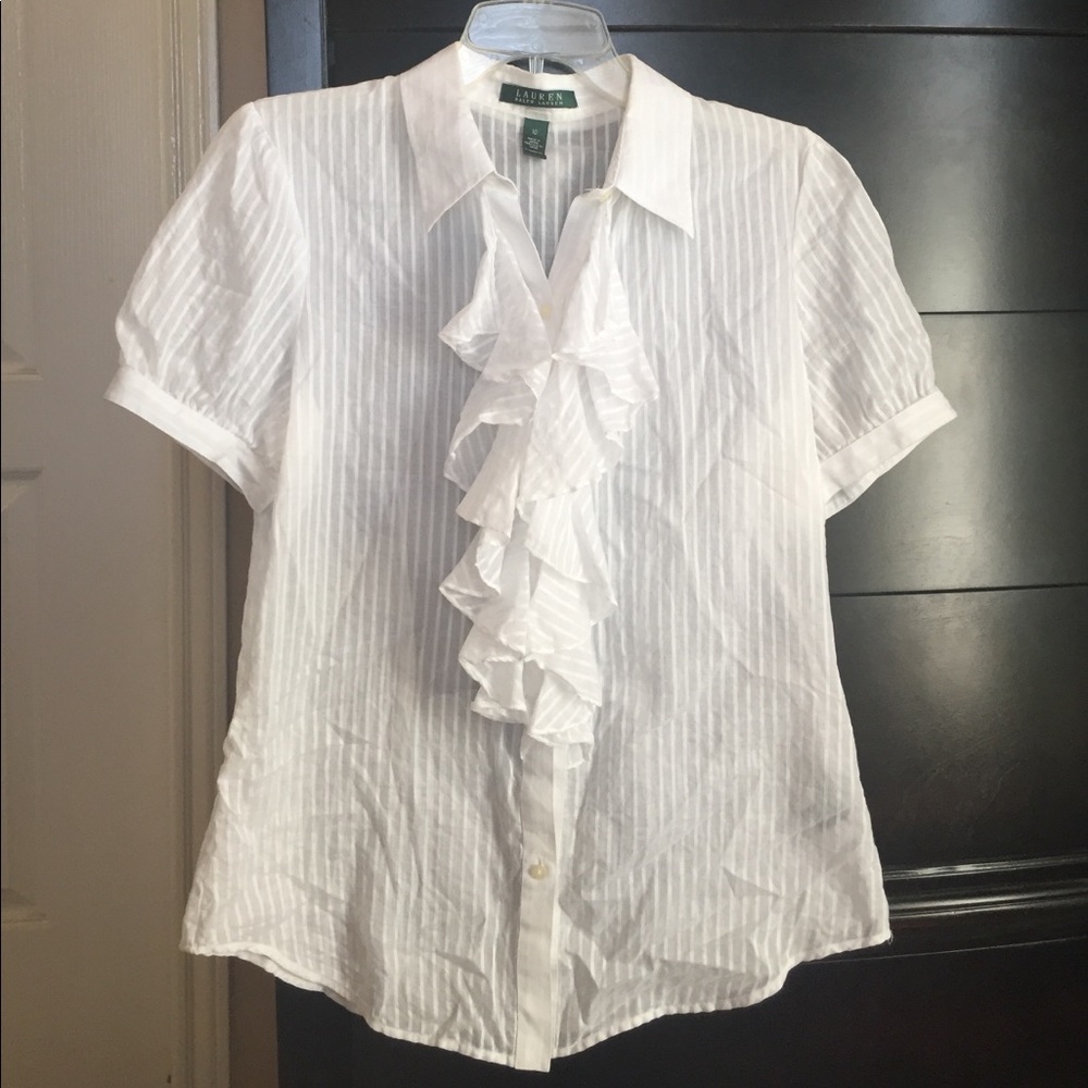 👚 Lauren by Ralph Lauren Ruffle Blouse 👚