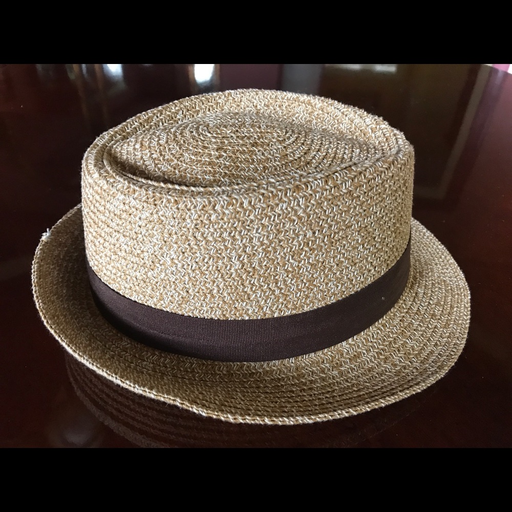 Straw fedora hat