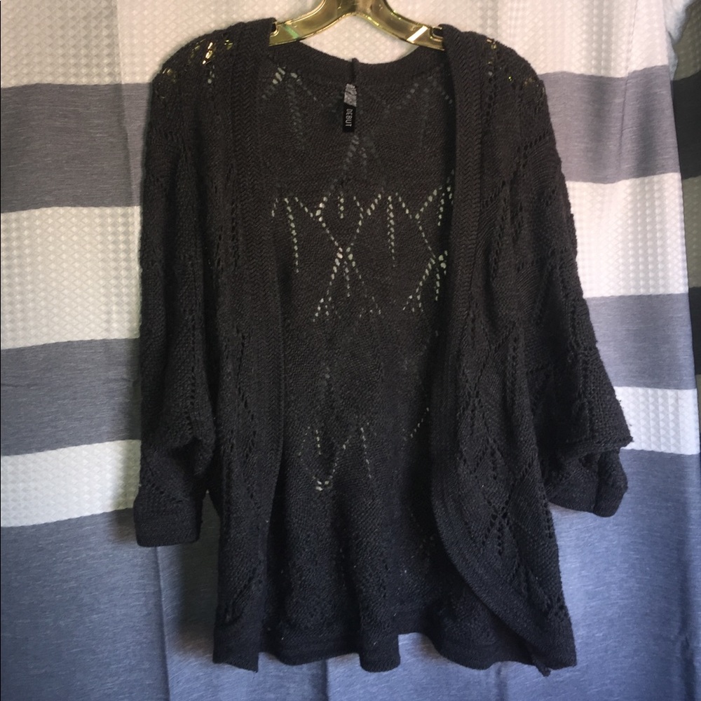 Dark gray sweater cardigan