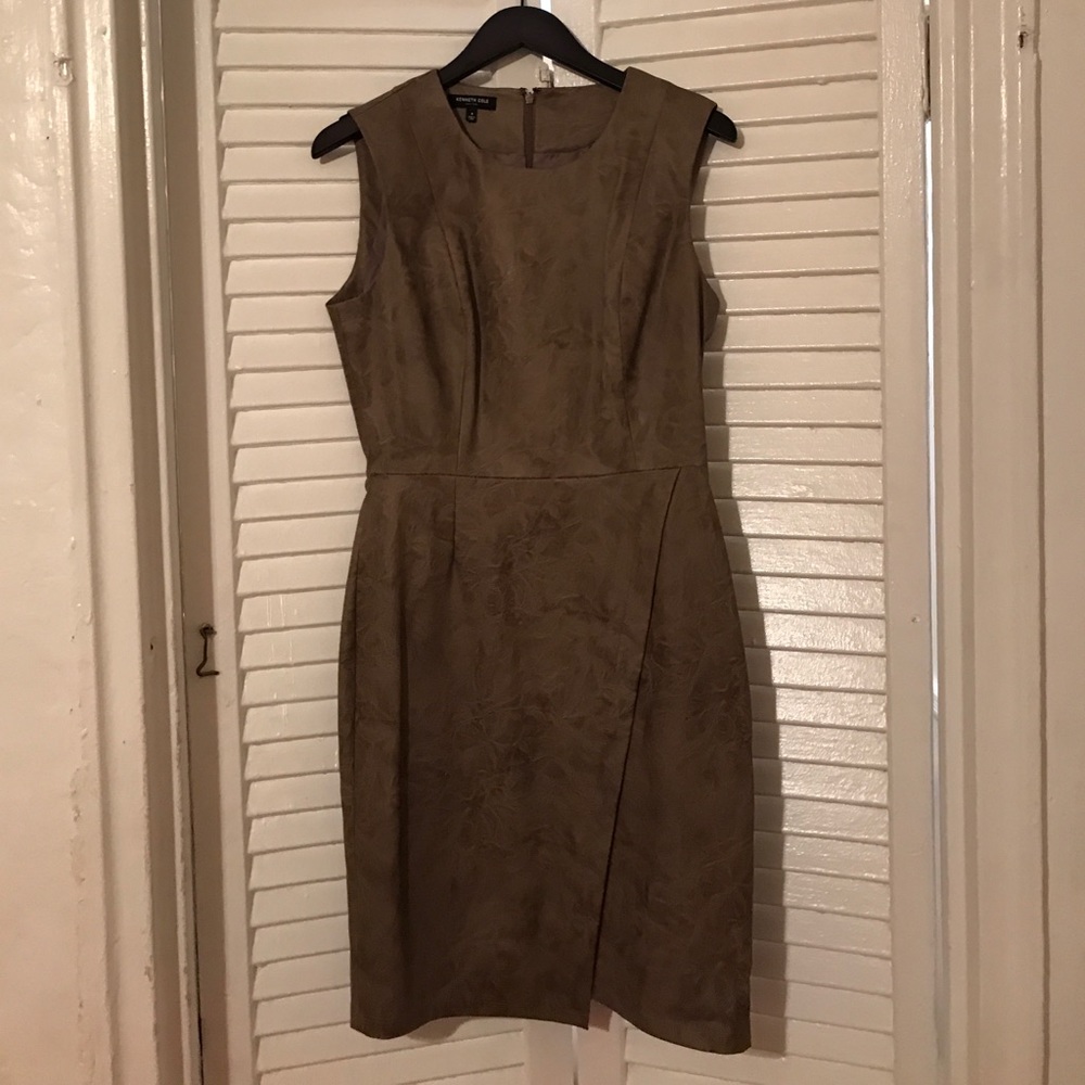 Women's dark brown leather dress