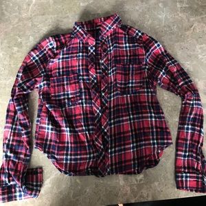 Pink and blue flannel