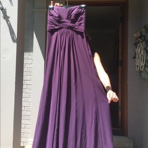 Full length strapless dress