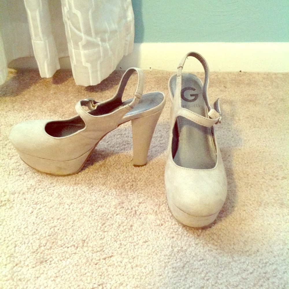 Guess Suede Platform Heels