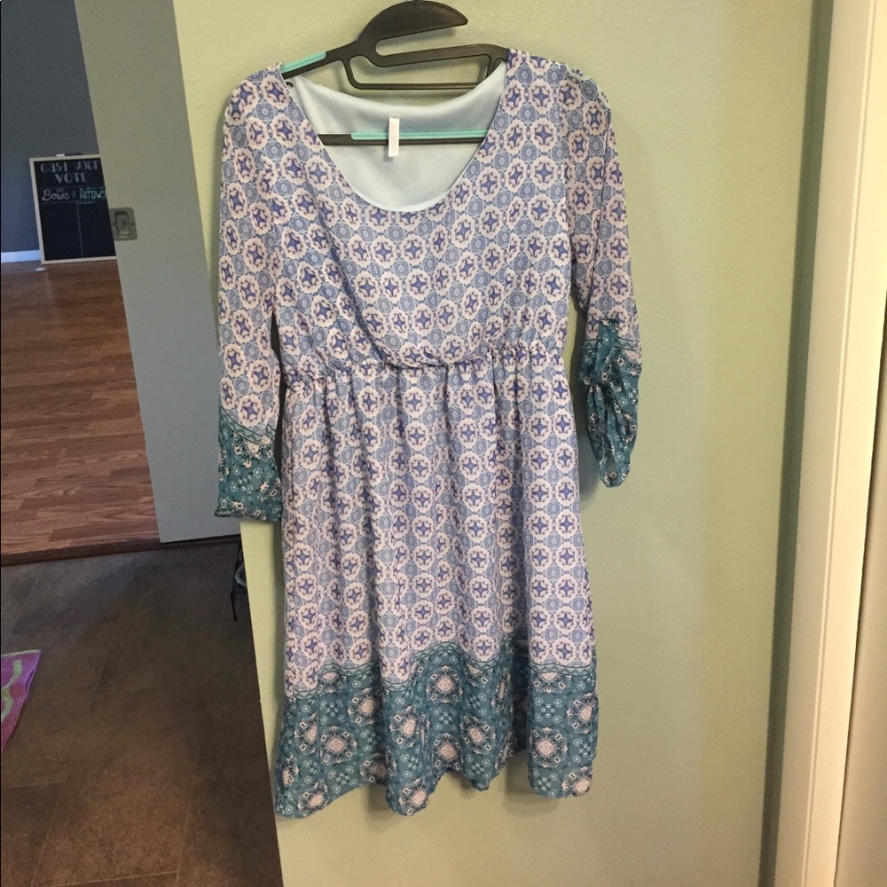 Pink blush 3/4 sleeve dress