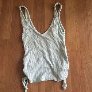 UO pastel blue crop tank top