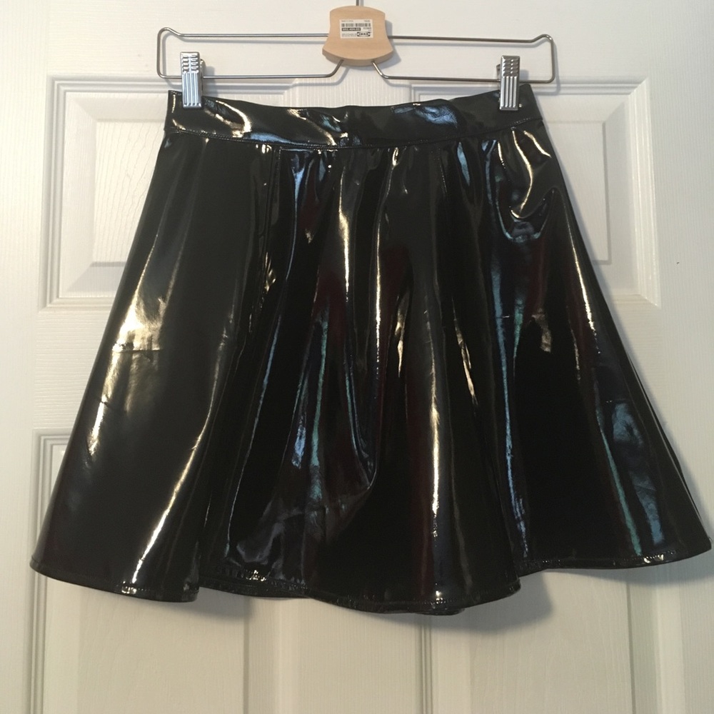 Black Patent Miniskirt