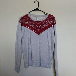 Forever 21 Bandana Print Sweater