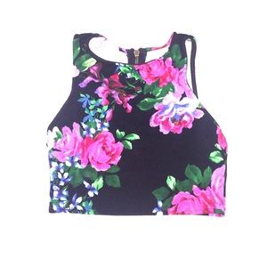 Show Me Your Mumu Stretch Crop Top in Jardina