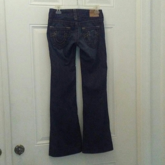 Hemmed True Religion jeans horseshoes on pockets - Picture 3 of 8