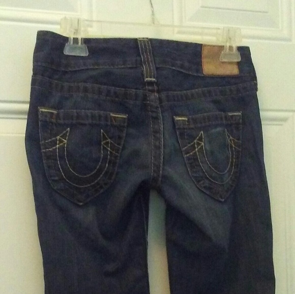 Hemmed True Religion jeans horseshoes on pockets - Picture 4 of 8