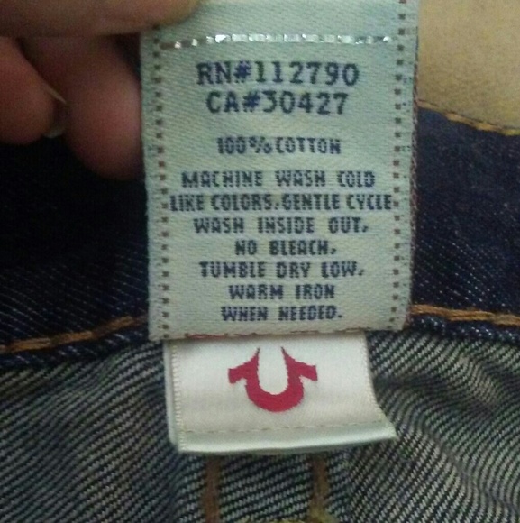 Hemmed True Religion jeans horseshoes on pockets - Picture 8 of 8
