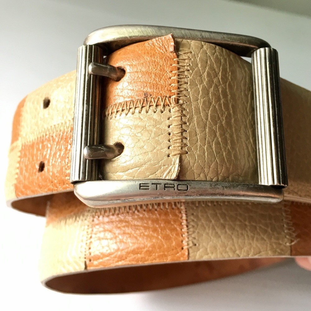 ETRO unisex leather belt.  Size 85cm / 28"-30"