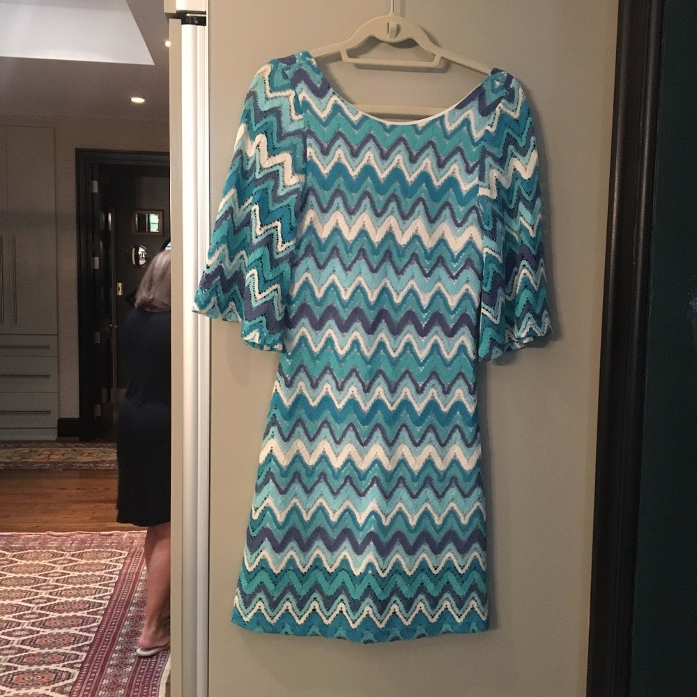 Patterned Blue Dress