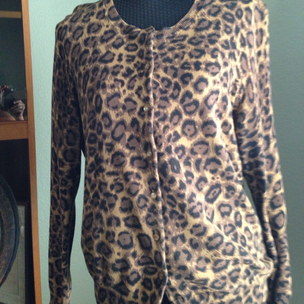 Talbots Leopard Print Sweater