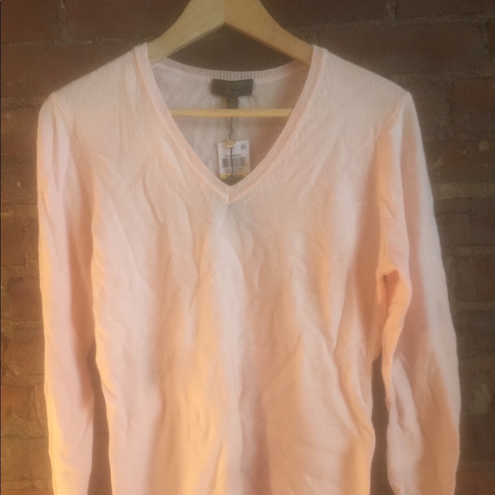 Aqua pink cashmere sweater in M