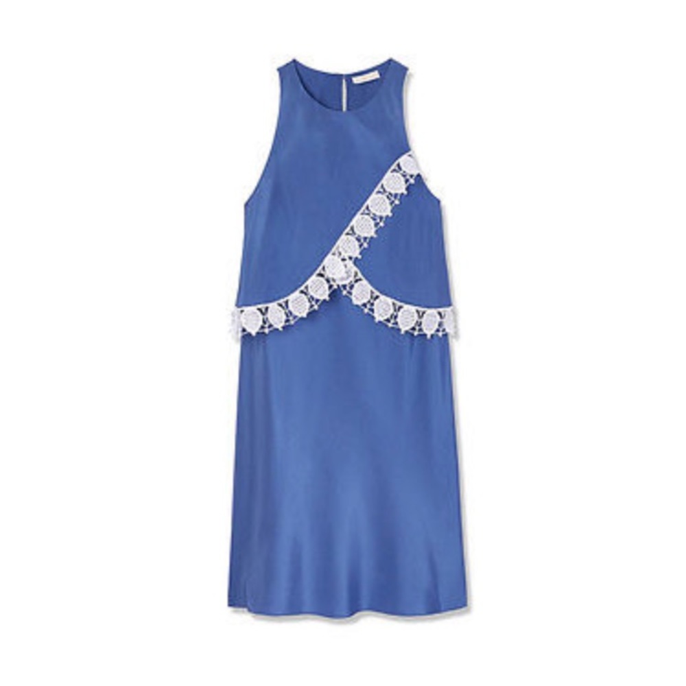Tory Burch "Amanda" Dress-NWT silk with lace trim