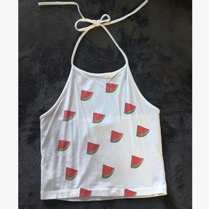 Brandy Melville Watermelon Halter Top
