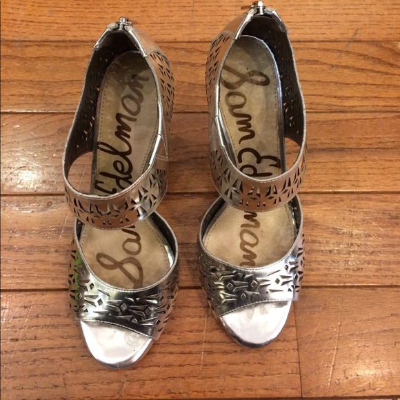 Sam Edelman Alva Silver Metallic Heels - Picture 4 of 7