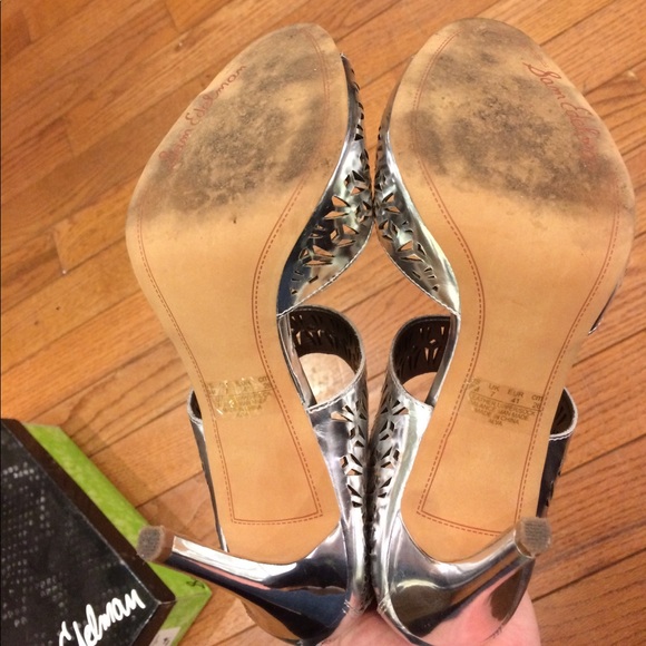 Sam Edelman Alva Silver Metallic Heels - Picture 6 of 7