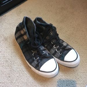 Converse x Woolrich High Top Plaid Shoes