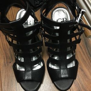 Black gladiator sandals