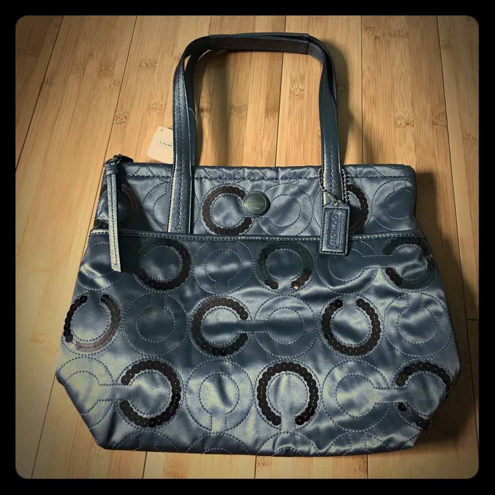 COACH Signature Sequin Tote