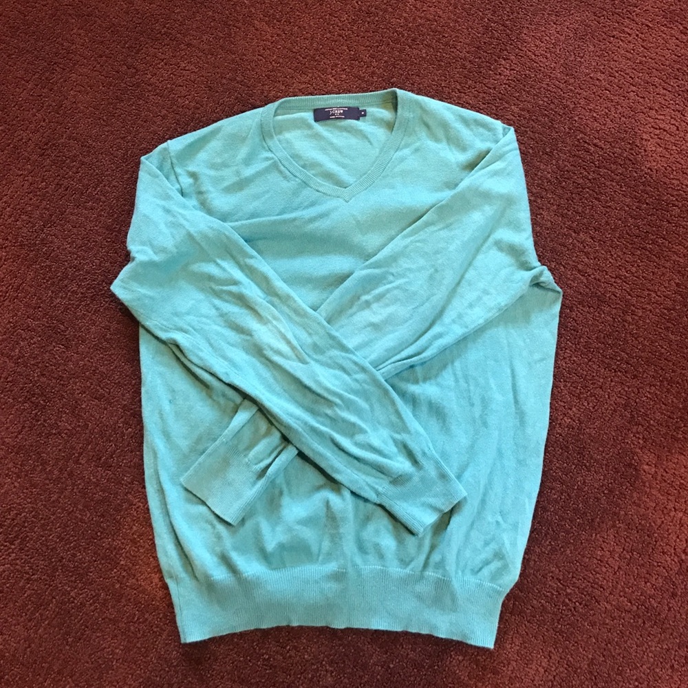 J. Crew Cotton Cashmere V-Neck Sweater