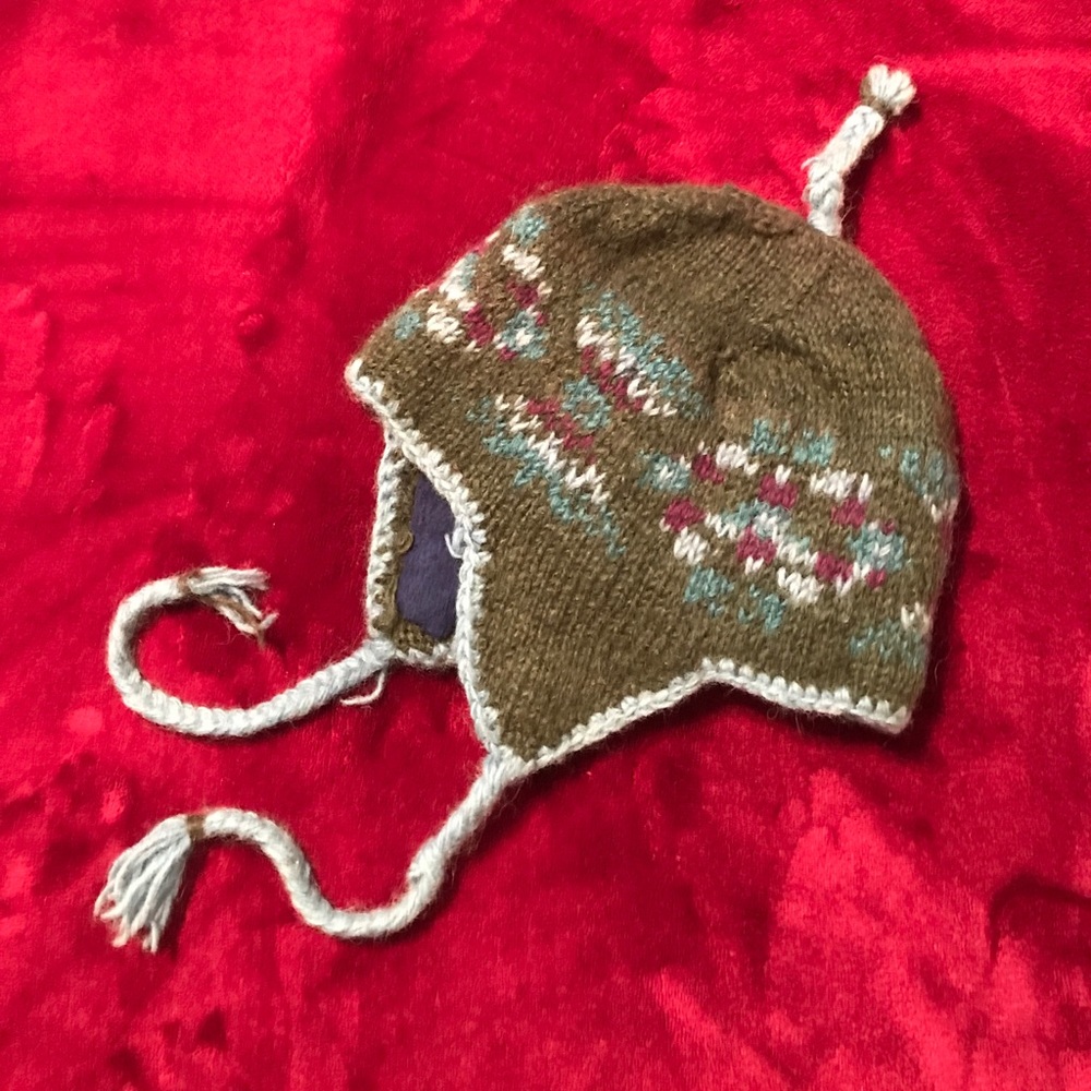 Cute Wool snow beanie, fleece lined
