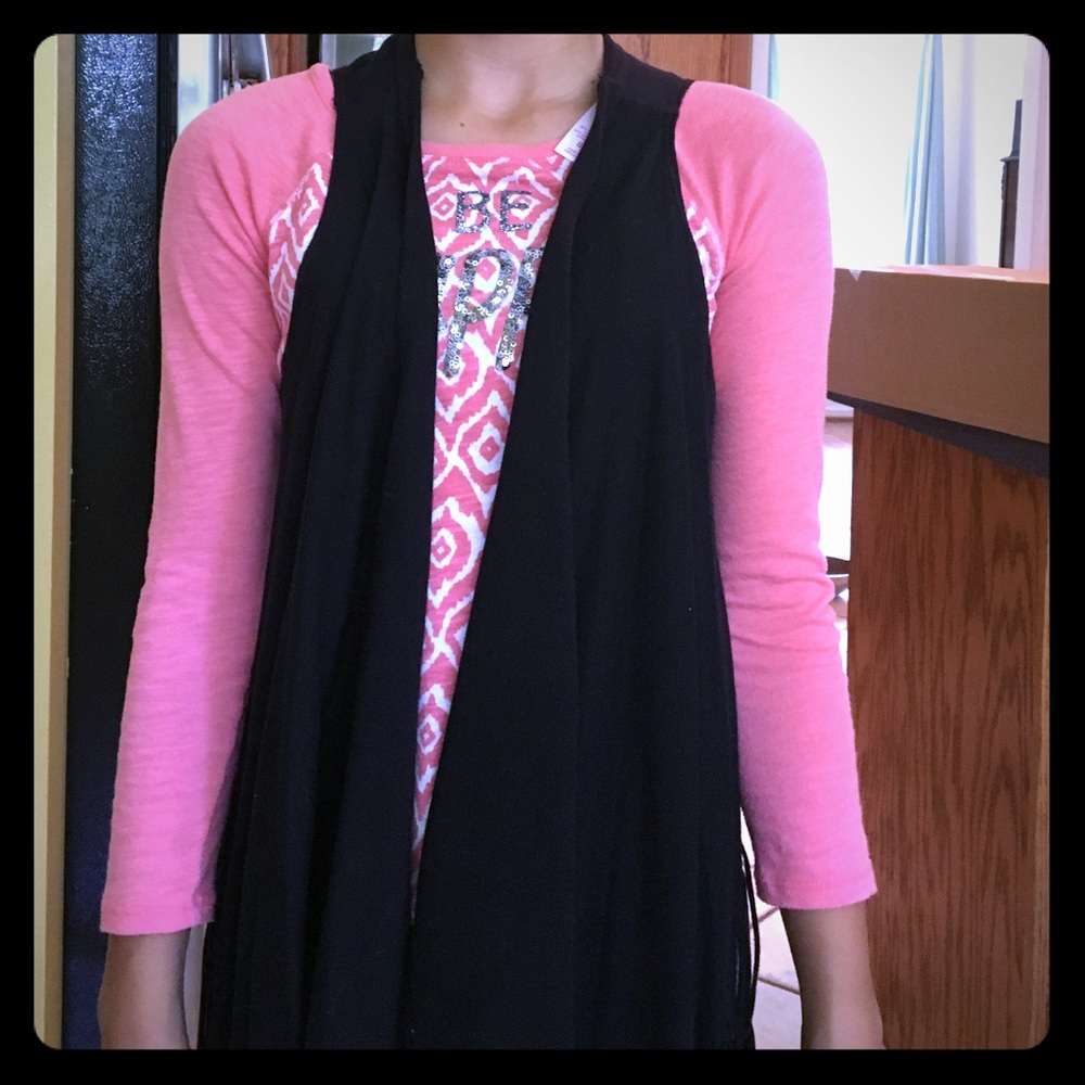 Girls black vest