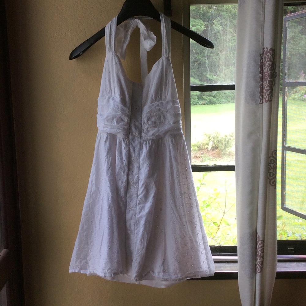 Nordstrom Juniors Classic White Eyelet  Dress