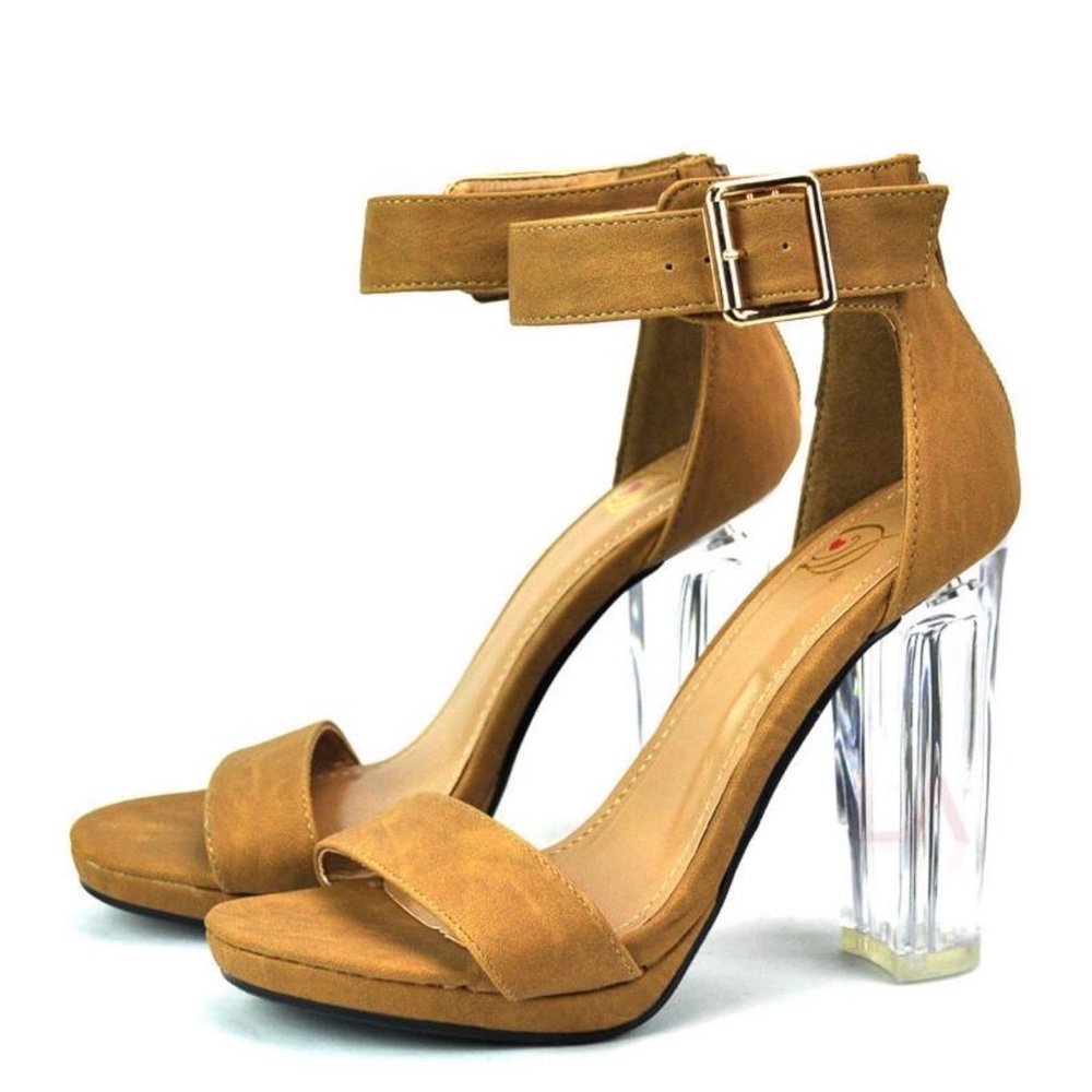 Open Toe Ankle Strap Heels - Picture 7 of 8