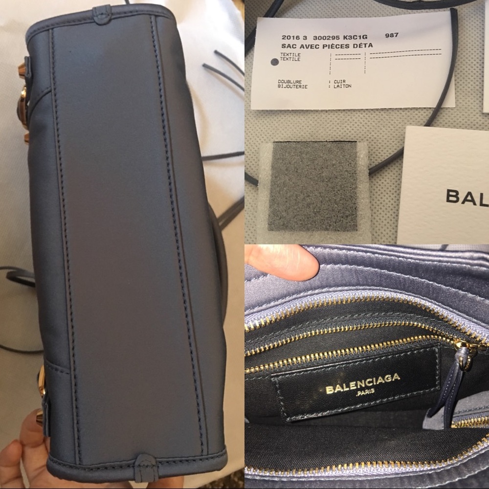 Balenciaga Classic Mini City Nylon Tote Bag, Grey - Picture 2 of 8