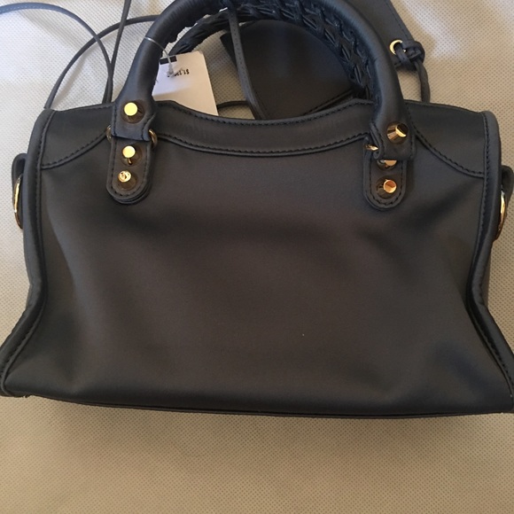 Balenciaga Classic Mini City Nylon Tote Bag, Grey - Picture 3 of 8