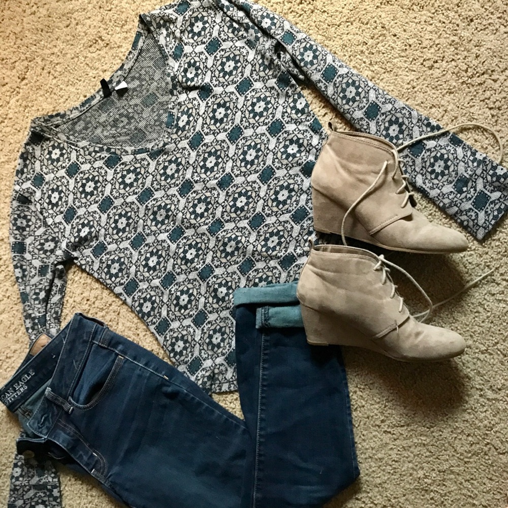 Long Sleeve Printed Shirt - Urban Outfitters - Picture 4 of 5