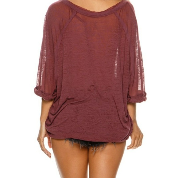 Free People Top Maroon - Picture 4 of 5