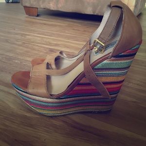 Steve Madden colorful wedges (size 8)