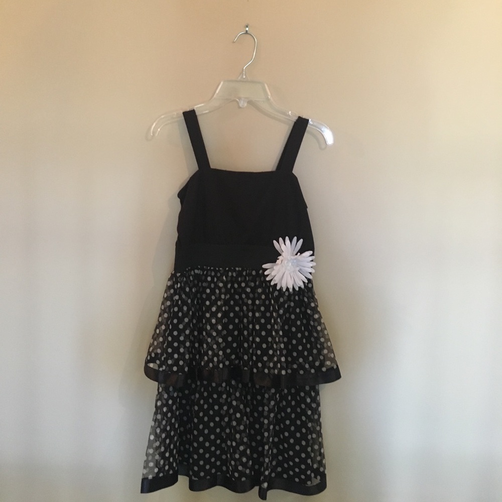 Polka dot black dress